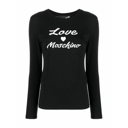 Love Moschino Long Sleeve Tops Sort, Dame