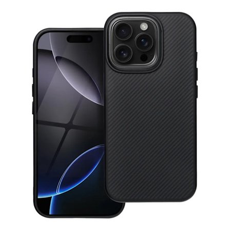 Telefontaske til iPhone 16 Plus Magsafe Carbon Elite - Sort