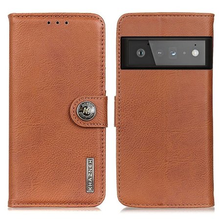 Khazneh Retro Plånboksfodral till Google Pixel 6 Pro - Brun
