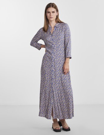 YAS Yassavanna Long Shirt Dress S. Noos - Blue - S