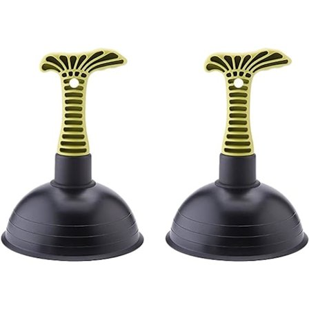 2 stk. Aftrækker Stempel Hjem Brusebad Badekar Værktøjer Toilet Lille Rengøringsmiddel Badeværelse Husholdning Grøn Vaske Håndholdt X. med Kop VVS 