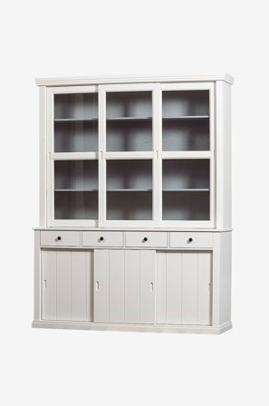 WOOOD - Vitrineskap Lagos, H214xB166xD48 - Hvit - Skap - Fra Homeroom