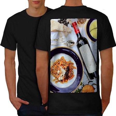 Vin Pasta Diner Mat Herr T-shirt Baksida