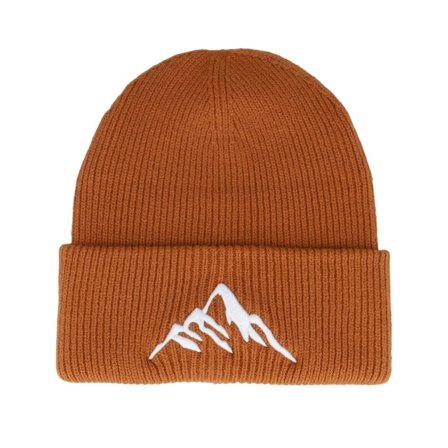 Wild Spirit - Orange cuff Beanie - Mountain 3d Pumpkin Soft Deep Cuff @ Hatstore