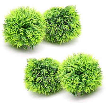 4 kappaletta akvaarion muovikasvi ruohopalloa, keinotekoiset Marimo-pallot vihreät kasvit akvaarion koristeet