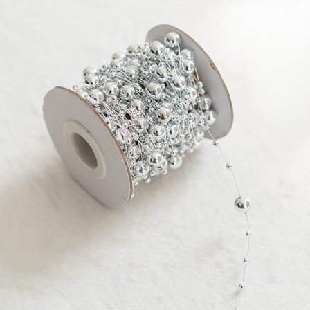 Kunstige perler Perler Kjede Perlestreng Garland SØLV