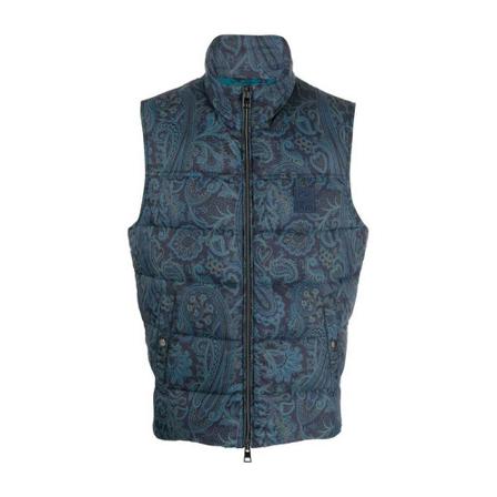 Etro Piumino smanicato , Blauw , Heren , Maat: XL Bodywarmers