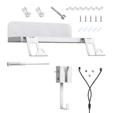 1 Sæt Spilkonsoll Beslag Hylde med Hovedtelefonholder Væghængt Nem Installation Multifunktionel Spilcontroller Holder til PS5