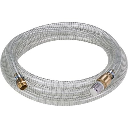 Tillbehör 7 meter genomskinlig sugslangssats med mässingsändbeslag
