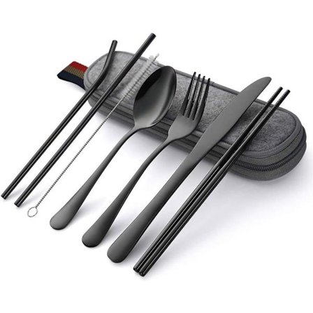 8-delad Campingbestickset, Bestickset i Rostfritt Stål, Resa