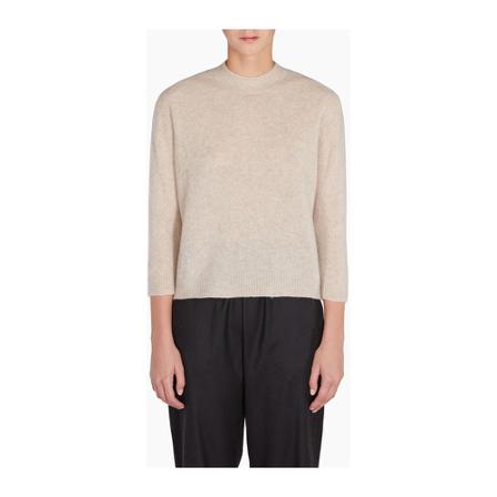 Roberto Collina, Round-neck Knitwear Beige, Dames, Maat:M