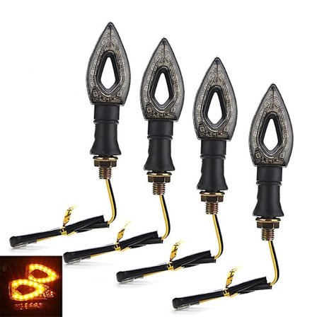 1 stk 12v Universal motorsykkel LED blinklys indikatorer gult blinklys blinklys belysning motorsykkel tilbehør Moto