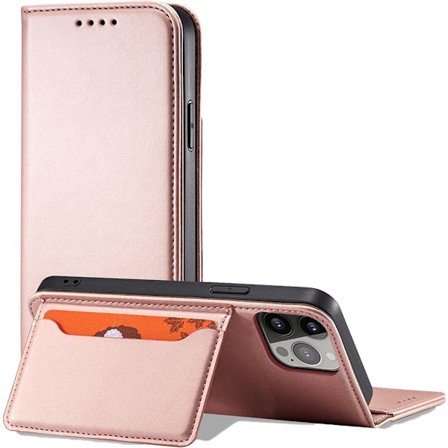 Magnet Card Case for iPhone 13 Pro Max etui for kort? rosa stativ
