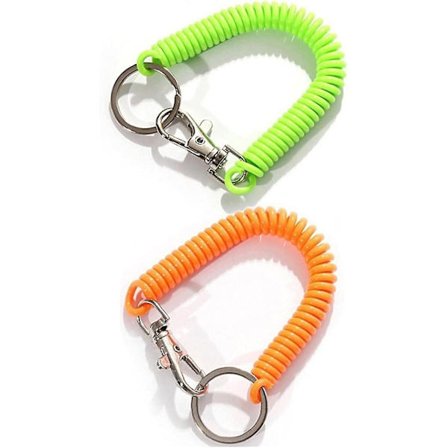 Kierteinen venyvä avaimenperä Elastisen jousi köysi avaimenrengas Ulkoilma Anti-kadonnut puhelin Jousi avaimennauha Solki koukku
