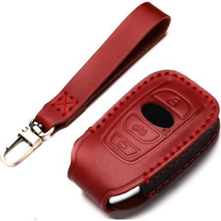 Nahkakotelo avaimenperäkotelo, yhteensopiva Subaru Keyless -kauko-ohjaimen kanssa Forester Impreza Outback WRX BRZ Legacy ja XV Crosstrek