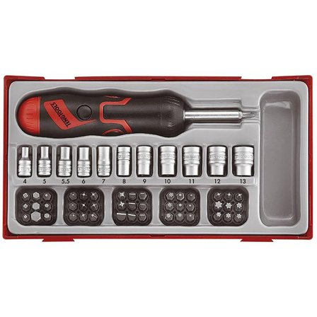 Teng Tools TJ1412 Bitstrekkersett 64 deler, Håndverktøy