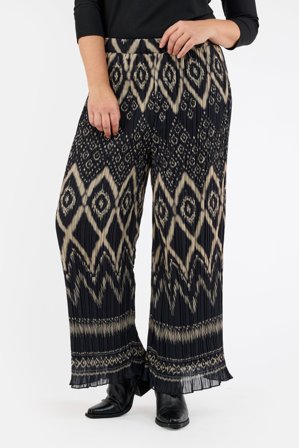 SIGNATURE - Bukser - Sort - Mønstret / Vidde Ben