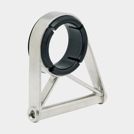 Anneau de guidage avec ferrure d'étrave & bague Seldén, Ø75/75 mm, Ø76/76 mm