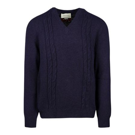 Gucci, Sweatshirts Blauw, Heren, Maat:M,wol