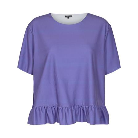 Liberté Frill T-shirt Lilla, Dame Bluser, Størrelse: L/Xl