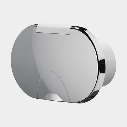 Shower bracket for shower and mixer, plastic, chrome-coloured