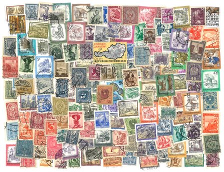 Østrig - 150 forskellige frimærker - Stemplet