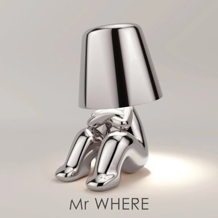 Thinker - Lampe Kollektion Kreativ Lille Gylden Mand Stue Bordlampe Hjem Indretning Gave