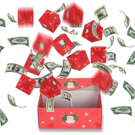 Rungungde 2024 Yllätyspommi-lahjapakkaus - Ainutlaatuinen joulu- ja syntymäpäivälahjapakkaus juhlavan yllätyksen luomiseen (Jouluyllätyspakkaus)