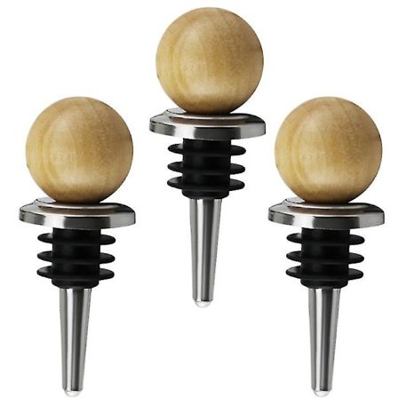 3 stk. Rustfrit Stål Vinkorker Kreative Flaskepropper Drikkevarer Stopper