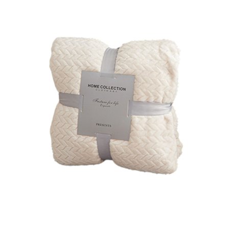 Pure-Color Wheat Ear Pattern Plyschfilt Vikbar Håll Varm Mysig filt För Bäddsoffa