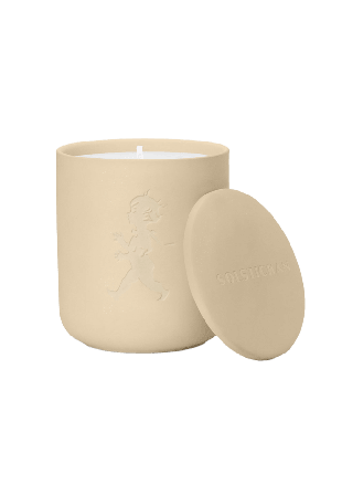 Solstickan Design Doftljus keramik Linne Ljuslyktor & ljushållare Unisex Beige 14x10,5x10cm
