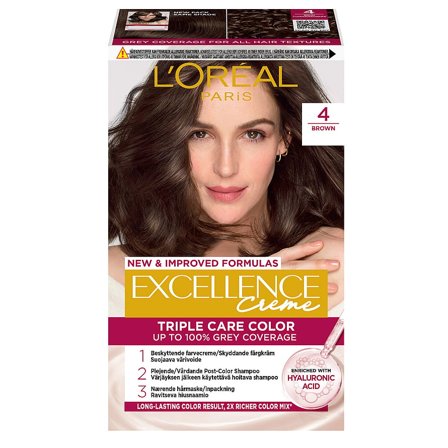 L'Oréal Paris Excellence Creme 4 Brun, Hår, Hårfarve, Permanent Hårfarve