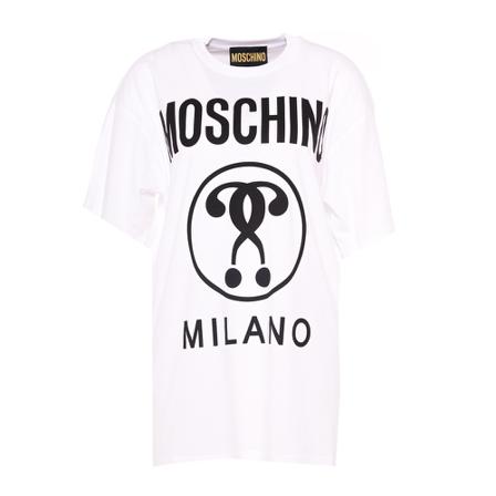 Moschino, T-shirt Biały, Kobieta, Rozmiar: XS