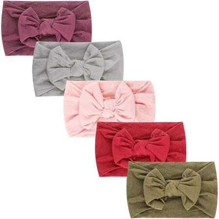 #5 stk Baby Hodebånd Baby Jente Hodebånd Hårbånd Sløyfe Hårbånd Hodebånd Tilbehør Baby Jente Småbarn Turban Hodebånd#