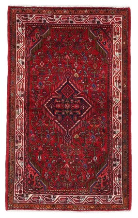 Hand Knotted Asadabad Rug 102X166 Oriental Wool Small