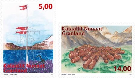 Grønland - Øde stationer - Postfrisk sæt 2v