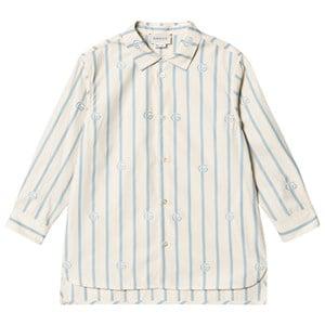 Kids - Gucci Off White Stripe GG Shirt 4 years - Tops - 4 years - White