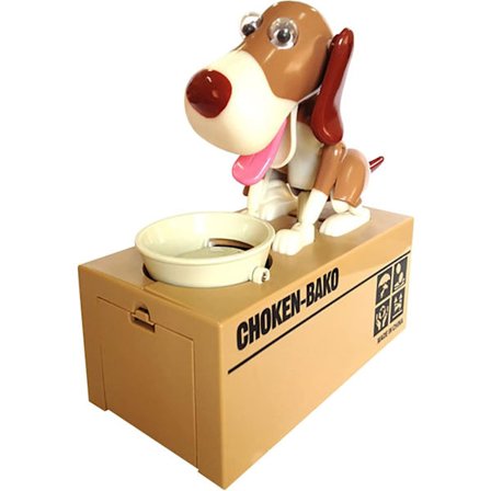 Elektronisk hund som spiser mynter sparebøsse, myntgris sparebøsse hund som tygger leketøy pengeboks