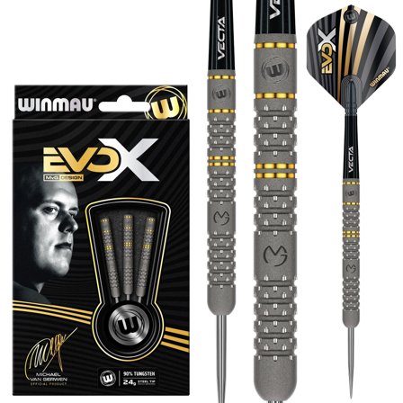 Winmau MvG EvoX Darts 21g/22.5g/24g Steel Tip - Pro Tungsten Darts Michael van Gerwen Signature Edition