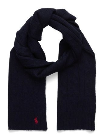 Polo Ralph Lauren | Cable-Knit Wool-Cashmere Scarf | ONE SIZE