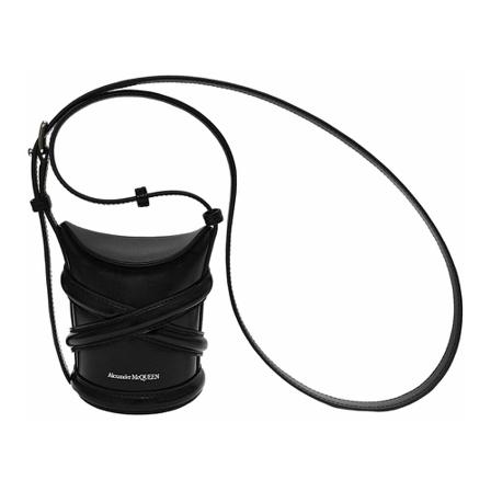 Alexander McQueen, The Curve micro bag Czarny, Kobieta, Rozmiar: ONE Size