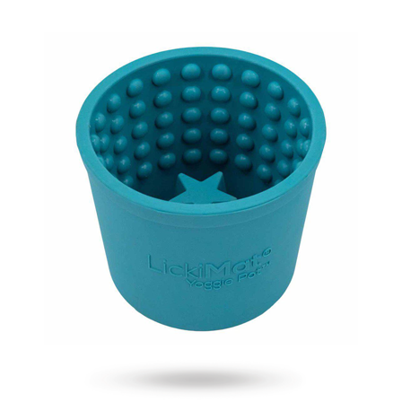 LickiMat - Lickimat Yoggie Pot - Lyseblå - Matskåler, Hundegobiter & Tyggeben til hund & katt på Doggie.no - Hundegodbiter, Tyggebein & matskåler