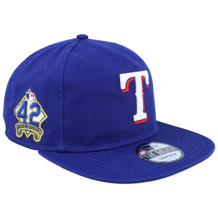 New Era - MLB Blå snapback Kasket - Texas Rangers MLB Jackie Robinson Day Golfer Royal Snapback @ Hatstore