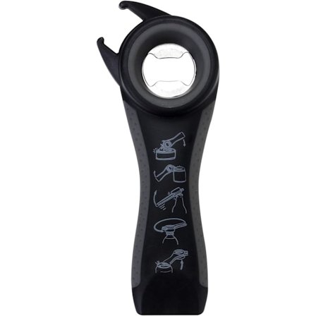 5-i-1 Krukkeåpner, Lokkvrider Krukke Flaskeåpner Multi Kjøkkenverktøy for Barn Svake Hender og Eldre med Artritt