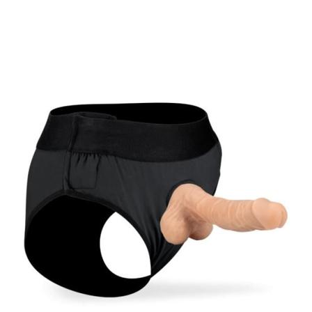 Manfred 16,5cm ihålig silikon strap-on dildo - Manliga onanister