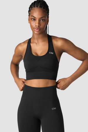 ICANIWILL - Divine Seamless Sports Bra Black - Sports-BH - Damer - Træningstøj fra ICIW
