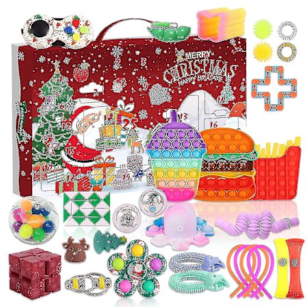 Julekalender Gave Fidget Toys 24 Dagers Pakke Sett Anti Stress Kit Stressavlastning Fidget Toy Blind Box Barn