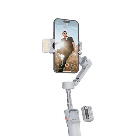 Smartphone Gimbal Stabilisator, Hvid, 11 timers batterilevetid