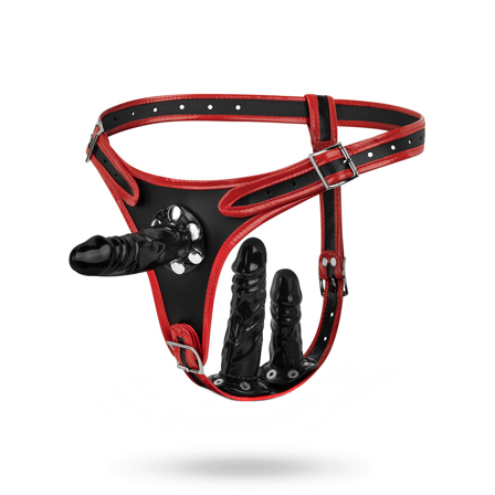 Triple Dildo Strap-On Harness - Easy Toys