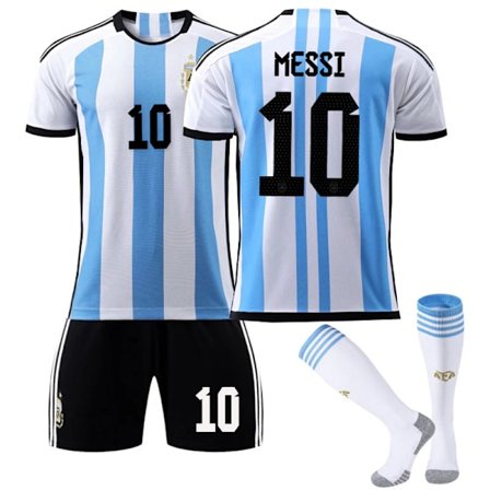 2022 VM Argentina Fotballdrakt Argentina Herre Hjemme VM Fotballdrakt Messi #10 XL
